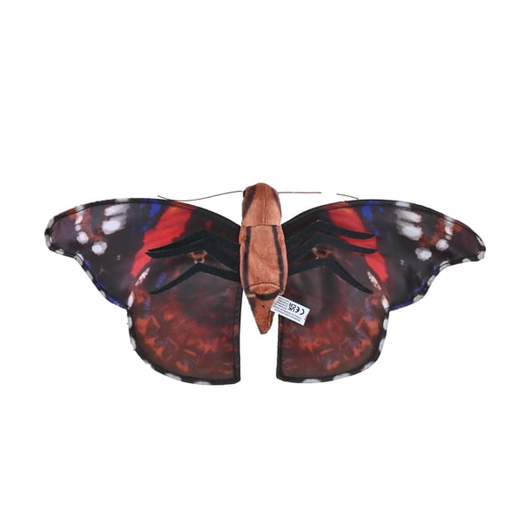 Wild Republic Butterfly Red Admiral, Stuffed Animal, 7 Inches, Plush Toy, Fill is Spun Recycled Water Bottles