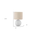 thumbnail image 3 of 16" Cream Ceramic Round Table Lamp With Cream Drum Shade, 3 of 10