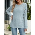 thumbnail image 5 of OALUXE Long Sleeve Shirts for Women Casual Tunic Tops Loose Fit Dressy Lightweight Sweaters, 5 of 7
