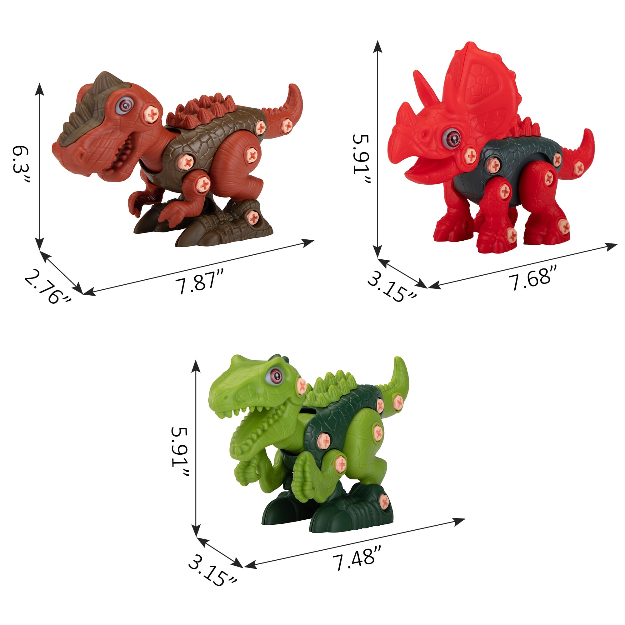 3 in 1 Take Apart Dinosaurs Toys Kids DIY Play Kit with Electric Drill, Gift for 3-8 Years Old 3 in 1 Take Apart Dinosaurs Toys Kids DIY Play Kit with Electric Drill, Gift for 3-8 Years Old