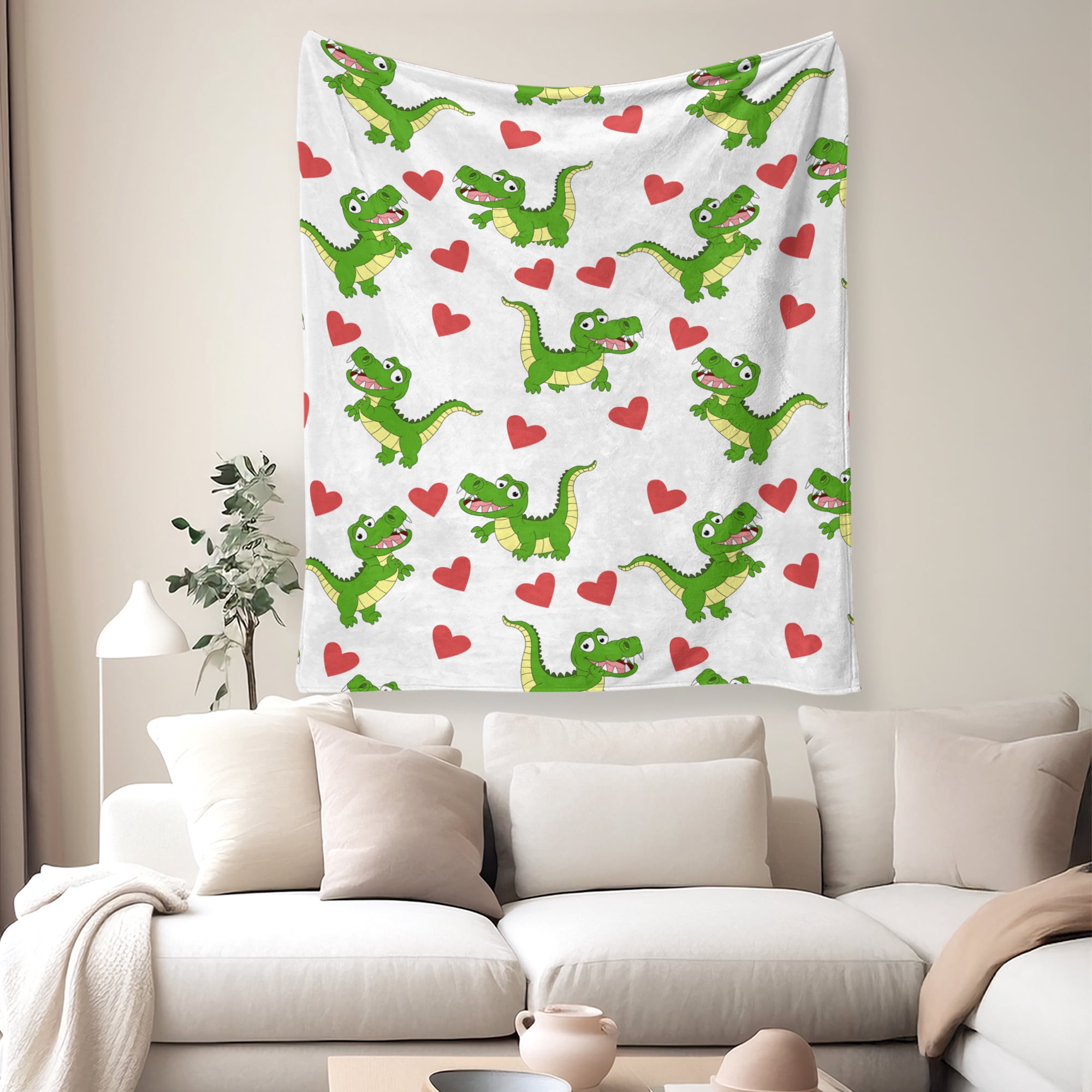 Flannel Fleece Throw Blanket, Soft Large Throw Blanket, Lightweight Cozy Plush Throw Blanket Fit Sofa Bed, 30"x40", Dinosaur