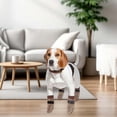 thumbnail image 6 of Unique Bargains 4Pcs Non-Slip Dog Socks with Adjustable Tapes Beige M, 6 of 7