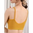 thumbnail image 6 of Spencer Women's Pullover Comfort Bralette, Sizes M-XL, Cami Bras U-Neck Padded Seamless Straps Bralette for Women, Yellow, 6 of 10