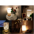 thumbnail image 3 of Small Lamp For Bedroom Decor,cord Plug Wood Lamp With Fabri, 3 of 6