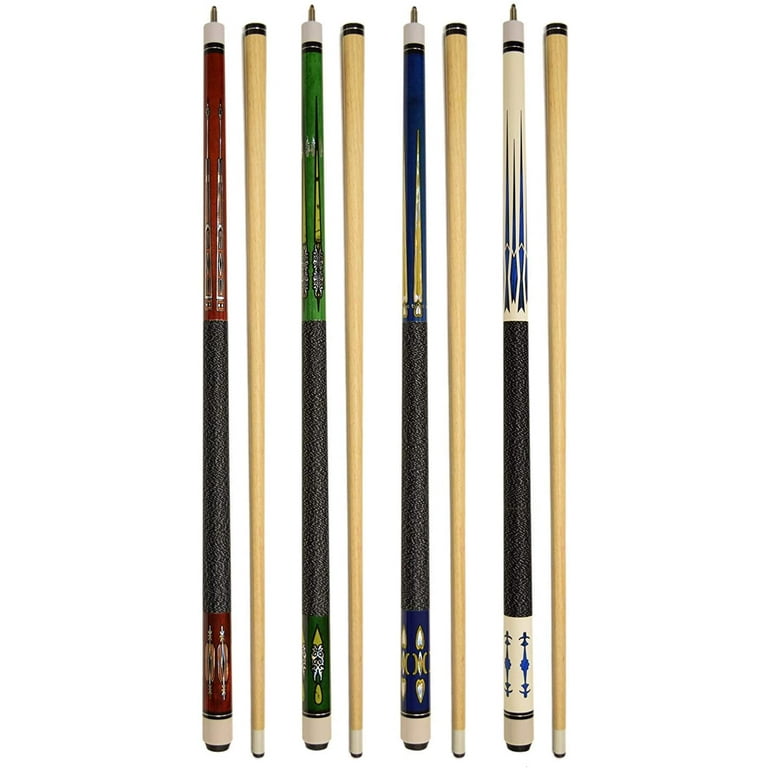 Set of 4 Pool Cues New 58