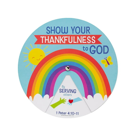 Fun Express Show Thankfulness Learning Wheels - 12 Pieces