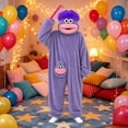 thumbnail image 2 of ZHANGDER Big Mouth Monster Onesie with Comb, Plush Monster Onesie Soft Plush Loungewear No Shoes, 2 of 6