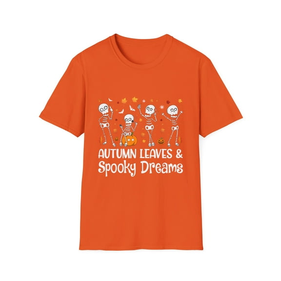 Autumn Leaves & Spooky Dreams Halloween T-Shirt