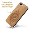 thumbnail image 3 of Case Yard Wooden Case Outside Soft TPU Silicone, Slim Fit Shockproof Wood Protective Phone Cover for Girls Boys Men and Women, Supports Wireless Charging Ra eye snake Design case for iPhone-8-Plus, 3 of 7