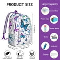 thumbnail image 5 of Waterproof Colorful Butterfly Backpack, Durable School Bag Featuring Artistic Floral and Tropical Design, 5 of 5
