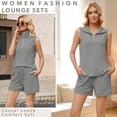 thumbnail image 4 of VDJ Outfits for Women 2 Piece Summer Tank Top Pockets Shorts Matching Sweatsuit Sets Travel Outfits Casual Lounge Sets Size L, 4 of 11