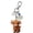 C, variant on Highland Bull Monthly Keychain, Stainless Steel Inspirational Jewelry, Quiet Strength Reminder, Birthday Gift for Men, Anniversary, Cow Lover