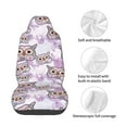 thumbnail image 4 of Honeii Owl And Floral Print Car Seat Cover,Car Interior Covers,Universal Fit Seat Protector, Compatible with Most Cars, SUVs, Trucks, and Vans, 4 of 5