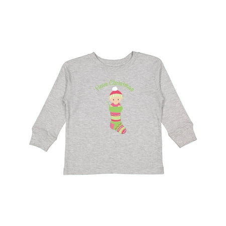 

Inktastic I Love Christmas Gift Toddler Toddler Girl Long Sleeve T-Shirt