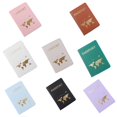 thumbnail image 1 of Security Check Passports Cover Traveling ID Credit Debit Card Storage Holder PU Leather Bag Simple Design Passports Case Light Purple, 1 of 9