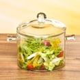 thumbnail image 2 of Shisuyan Glass Cooking Pot Transparent Glass Saucepan Heat Resistant Stockpot with Lid for Home, 2 of 9