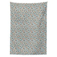 thumbnail image 2 of Floral Tablecloth, Repeating Vintage-Themed Flowers on Branches, Rectangle Satin Table Cover Accent for Dining Room and Kitchen, 52" X 70", Pale Blue Burnt Orange, by Ambesonne, 2 of 2