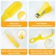thumbnail image 3 of BUSATIA 10 in 1 Baby Healthcare and Grooming Kit,Safety Newborn Nursery Care Set, with Hair Brush Comb,Nail Clipper,Thermometer,Pacifier Clip,Nasal Aspirator for Newborn Infant Baby-Yellow, 3 of 7