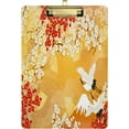 thumbnail image 1 of FMSHPON Flower Crane Yellow Clipboard Hardboard Wood Nursing Clip Board and Pull for Standard A4 Letter 13x9 inches, 1 of 8