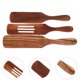 thumbnail image 2 of juego de 3 espátulas de madera con mango largo para cocina, 2 of 8