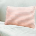 thumbnail image 4 of PureCasa Solid Color Flannel Pillowcase for Bedroom, Household Pillow Protective Cover Polyester Bed Pillow Cases, Modern Home Decor Breathable Skin-Friendly Pillow Case, 12"x24", 1PC, Pink, 4 of 6