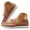 Brown, variant on Women's Loafers Comfortable Leather Casual Slip on Dress Shoes Memory Foam Business Driving Walking Casual Work Flats Beige Size 8