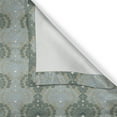 thumbnail image 4 of Ambesonne Damask Valance Pack of 2, Abstract Art Floral, 54"X12", Blue and Taupe, 4 of 5