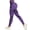Purple, variant on Womens Solid Color Seamless Hip Lifting Yoga Outfit Tight Fitting High Waist Pants Fitness Sports Style Side Pockets Elastic Waist Stretch Breathable Fabric Workout Athletic Bottoms
