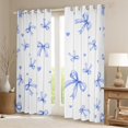 thumbnail image 2 of Feelyou Princess Ribbon Black Out Curtains for Kid, Romantic Love Heart Curtains Pack of 2 (42x63 Each), Cartoon Bowknot Bedroom Curtains, Curtains and Drapes Home Decor, 2 of 6