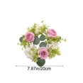thumbnail image 3 of Fufafayo under $5 Small Candle Rings Wreaths 7.87 inch Fake Roses Artificial Flowers Candle Rings Wedding Centerpieces Decor for Wedding Party Table, 3 of 6