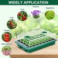 thumbnail image 3 of 5 Pack Seed Starter Tray Kit (200 Cells Total Tray) with Adjustable Humidity Dome, Plant Germination Trays, Starting Trays Mini Greenhouse for Seeds Growing, 3 of 4