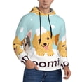 thumbnail image 2 of Pofeuu Cute Dog In Bathtub1 Print Mens Casual Hooded Collar Drawstring Hoodies Pullover Sweatshirts Casual Long Sleeve Shirts-X-Large, 2 of 7