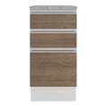 thumbnail image 3 of Mostrador Madesa Glamy 40 cm 3 Cajones - Blanco/Marrón Madesa G24401GL, 3 of 7