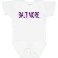 thumbnail image 3 of Inktastic Baltimore in Purple Text Boys or Girls Baby Bodysuit, 3 of 5