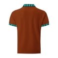 thumbnail image 4 of WRKEKC Mens Pullover Shirts Collared Button Down Plaid Printed Short Sleeve Top for Men Trendy Casual Outings and Office Looks, 4 of 5