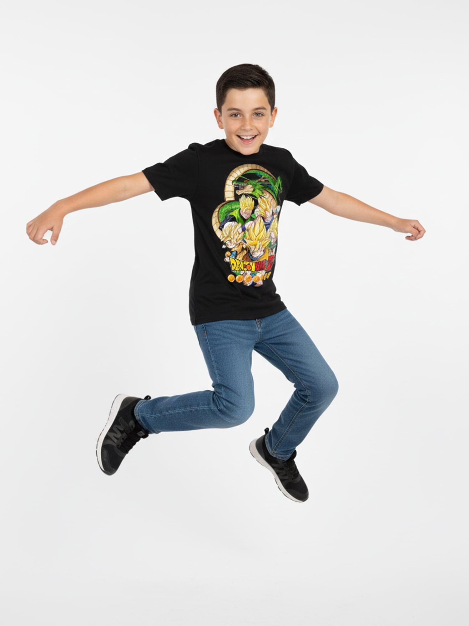 Dragon Ball Z, Boys' Graphic Tee with Short Sleeves, Sizes 4-18
