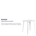 thumbnail image 3 of Flash Furniture Commercial Grade 31.5" Square White Metal Indoor-Outdoor Bar Height Table, 3 of 4