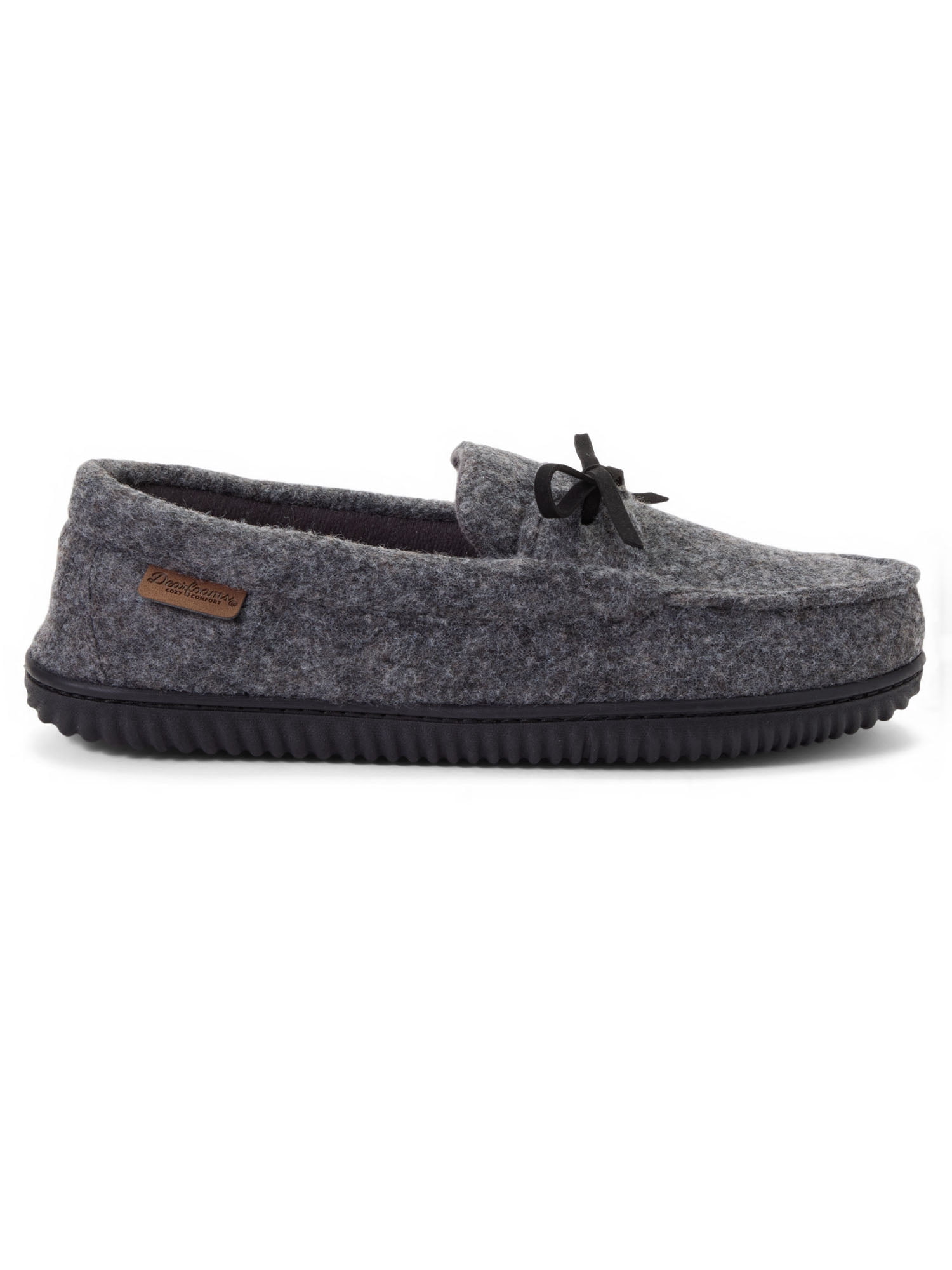 Dearfoams Cozy Comfort Men's Conrad Tie Moccasin Slippers