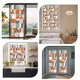 thumbnail image 6 of Nordic Retro Window Privacy Film Orange Grey Geometric Abstract Art Decorative Glass Window Film UV Blocking Static Cling Non-Adhesive Sticker Covering for Home Door 17.7 x 39.3 inches, 6 of 8