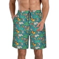 thumbnail image 2 of Uemuo Jungle Animals Pattern Men's Swim Trunks Hawaiian Beach Bathing Suit Swimsuits Beach Quick-Dry Shorts with Pockets-X-Large, 2 of 9