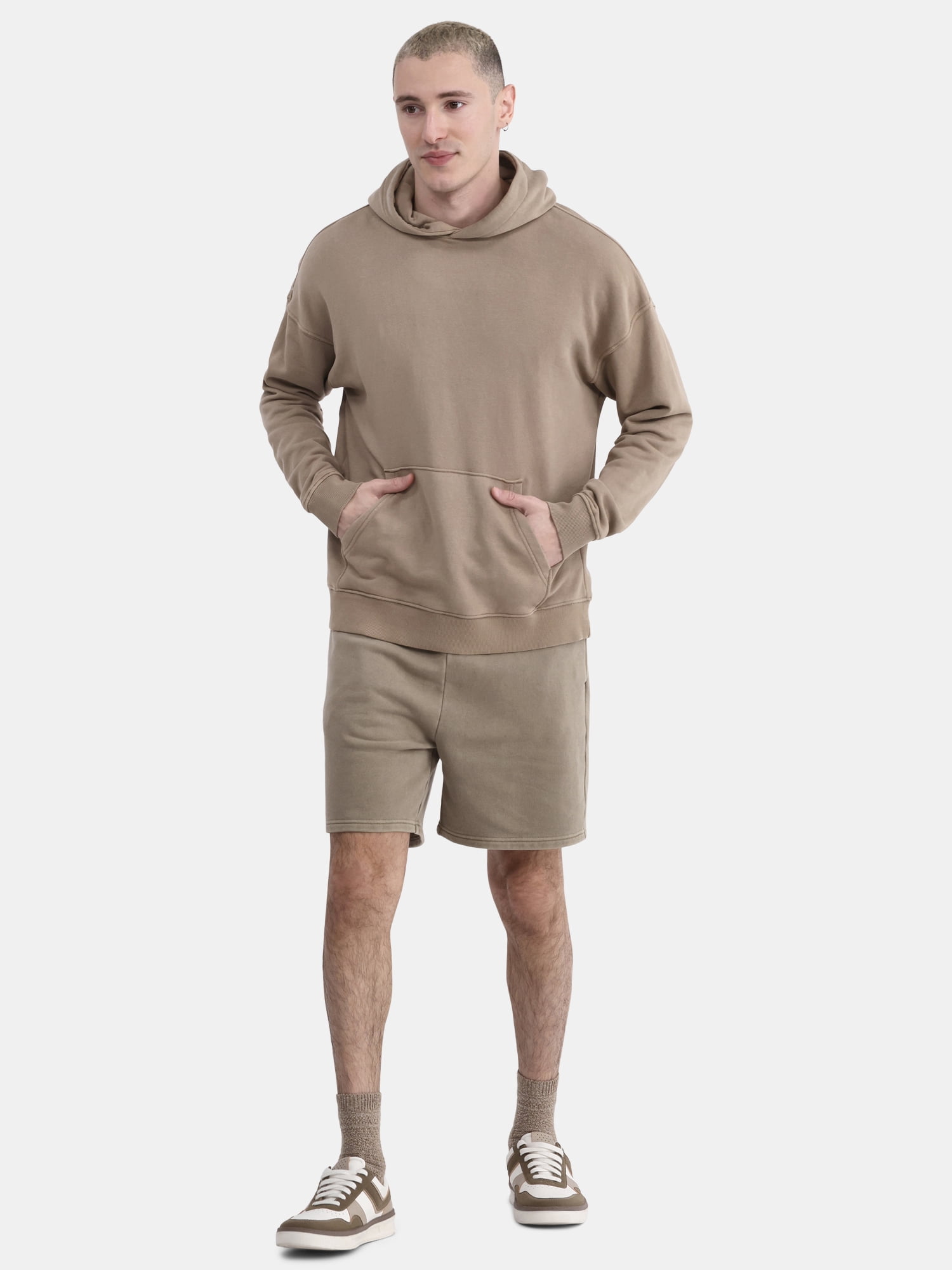 No Boundaries Soft Fleece Jogger Shorts, 6" Inseam, Men's and Big Men's