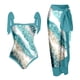thumbnail image 1 of MKLEKYY Trajes De Baño Mujer Control Abdomen Women Vintage Abstract Floral Print 1 Piece Swimwear+1 Piece Cover Up Two Piece Vintage Print Swimsuit Monokini Bikini 2 Piece Swimsuits Two Piece 1554, 1 of 4