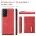 thumbnail image 6 of Feishell Case for Samsung Galaxy A13 4G,Premium PU Leather Magnetic Detachable 2-In-1 Card Pocket Back Flip ID Credit Card Slots Kickstand Shockproof Business Slim Phone Case,Red, 6 of 9