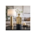 thumbnail image 4 of Metal Rigged Vase for Living Room Decor and Home Accents - Decorative Flower Vase for Room, Bedroom, or Office Display - Modern Glam House Display for Table Centerpiece - 20", Black & Gold, 4 of 15