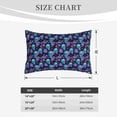 thumbnail image 4 of Balery purple flower blue Skull Bedding Queen Pillow Cases - Envelope Closure - Soft Brushed Microfiber Fabric - Shrinkage and Fade Resistant Pillow Cases-20"x30", 4 of 6