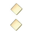 thumbnail image 3 of JewelStop 14K Yellow Gold 4.9mm Polished Square Post Earrings with Push Back Clasp, 3 of 5