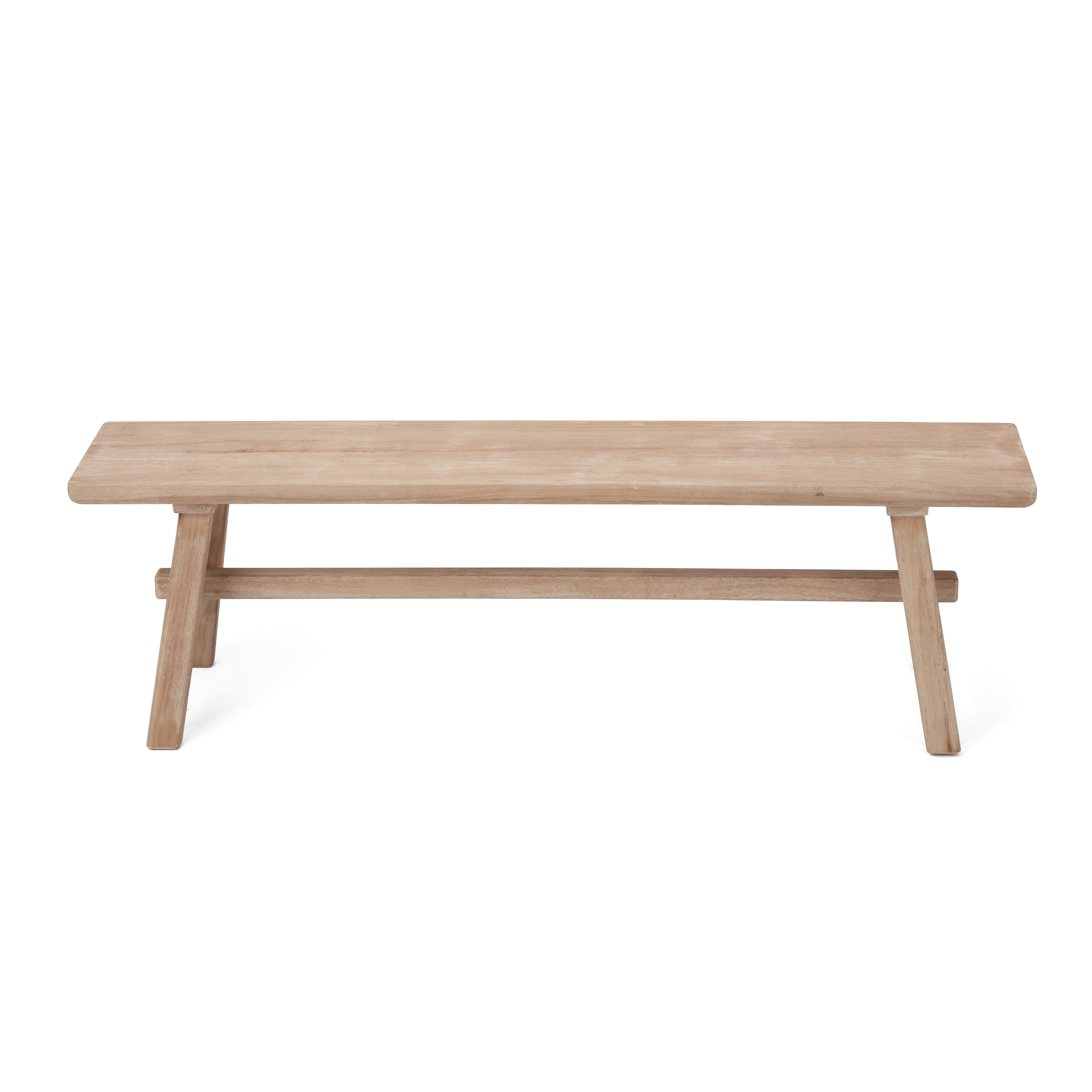 Solid Wood Bench, 39-inch Farmhouse Entryway Bench, Rustic Storage Bench for Indoor Use, Natural Finish
