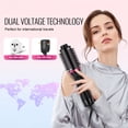 thumbnail image 3 of 4 in 1 ion hair dryer styling brush 2.56 inch ceramic titanium coated oval barrel, dual voltage 110-240V salon home travel, 3 of 12