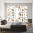 thumbnail image 5 of Kids Safari Animal Curtains 42Wx63H Inch Rod Pocket Nursery Baby Boy Bedroom Decor Cartoon Lion Jungle Woodland Wildlife Toddler Girl Children Living Room Window Drapes Fabric, 5 of 7