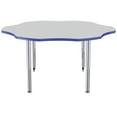 thumbnail image 5 of ECR4Kids 60in Flower Contour Thermo-Fused Adjustable Activity Table Grey/Blue/Silver - Super Leg, 5 of 8